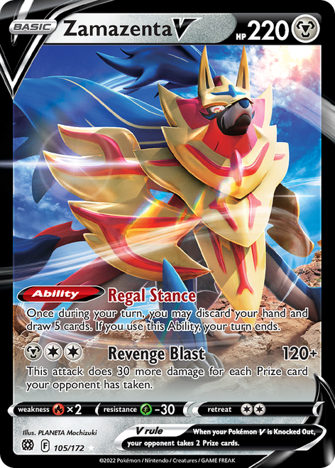 Zamazenta V 105/172 - Brilliant Stars Holofoil