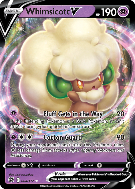 Whimsicott V 64/172 - Brilliant Stars Holofoil