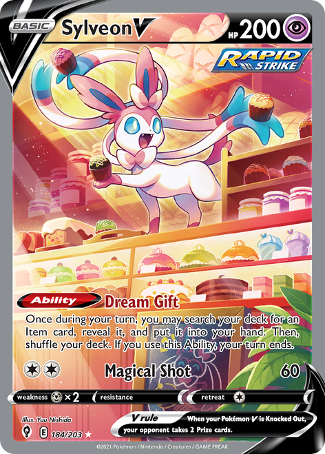Sylveon V 184/203 - Evolving Skies Holofoil