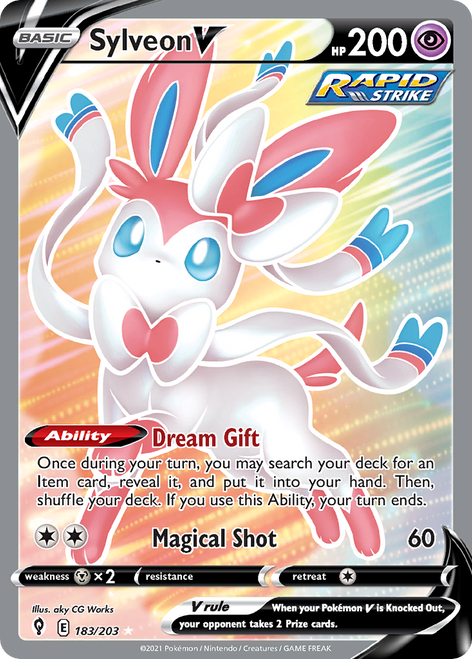 Sylveon V 183/203 - Evolving Skies Holofoil