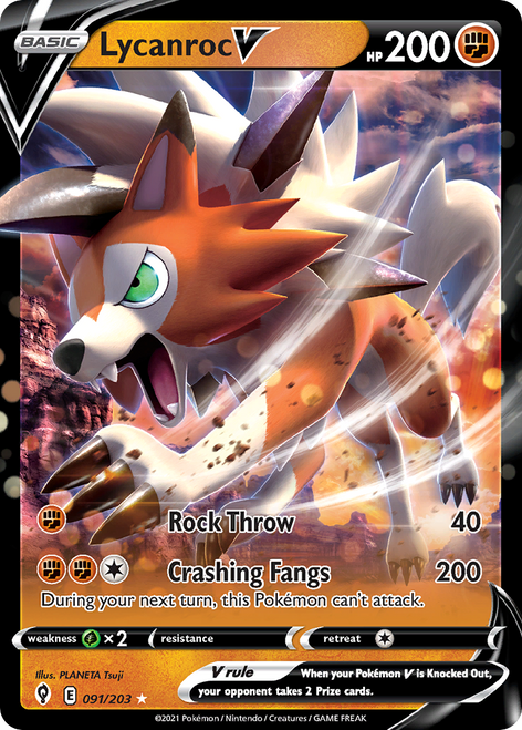 Lycanroc V 91/203 - Evolving Skies Holofoil