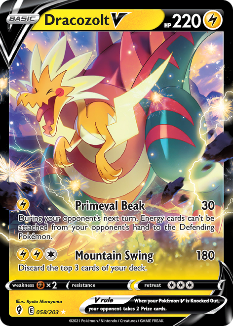 Dracozolt V 58/203 - Evolving Skies Holofoil