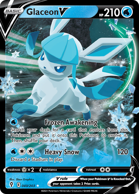 Glaceon V 40/203 - Evolving Skies Holofoil