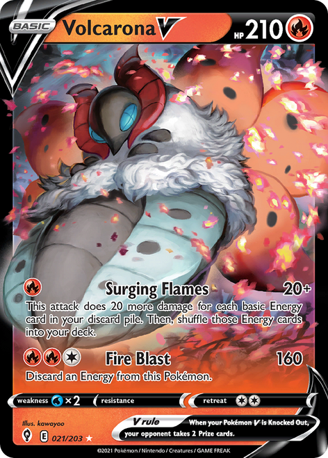 Volcarona V 21/203 - Evolving Skies Holofoil