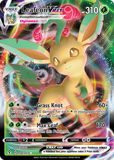 Leafeon VMAX 8/203 - Evolving Skies Holofoil