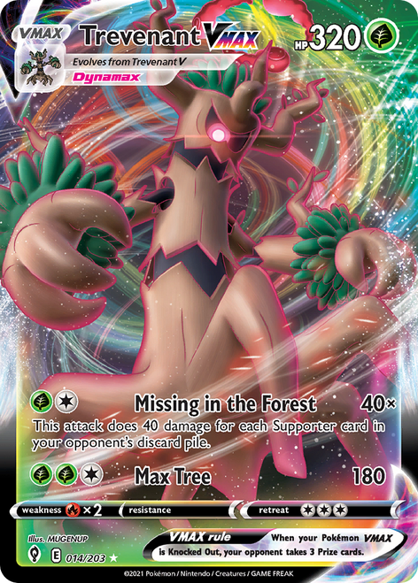 Trevenant VMAX 14/203 - Evolving Skies Holofoil