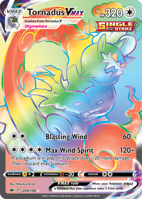 Tornadus VMAX 209/198 - Chilling Reign Holofoil