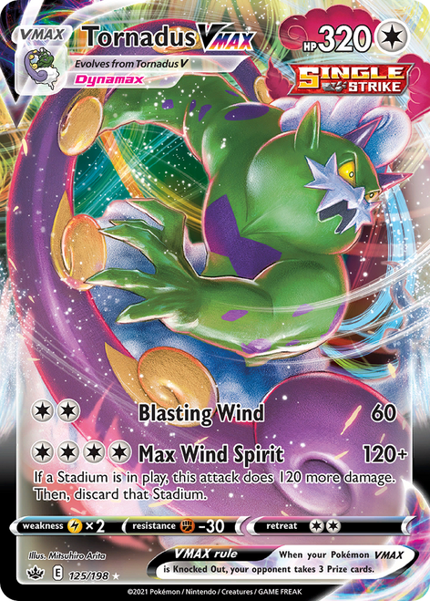Tornadus VMAX 125/198 - Chilling Reign Holofoil