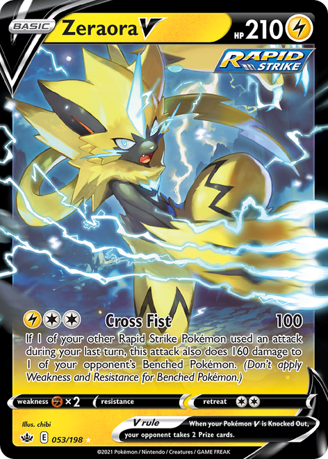 Zeraora V 53/198 - Chilling Reign Holofoil