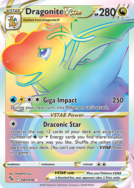 Dragonite VSTAR 81/78 - Pokmon GO Holofoil