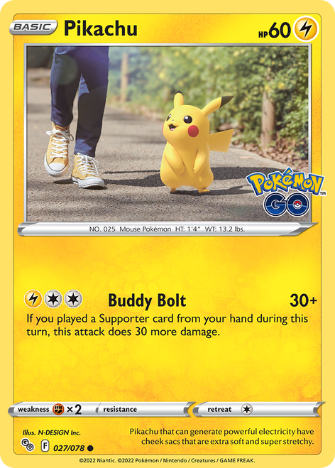 Pikachu 27/78 - Pokmon GO Reverse Holofoil