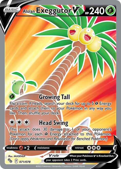 Alolan Exeggutor V 71/78 - Pokmon GO Holofoil