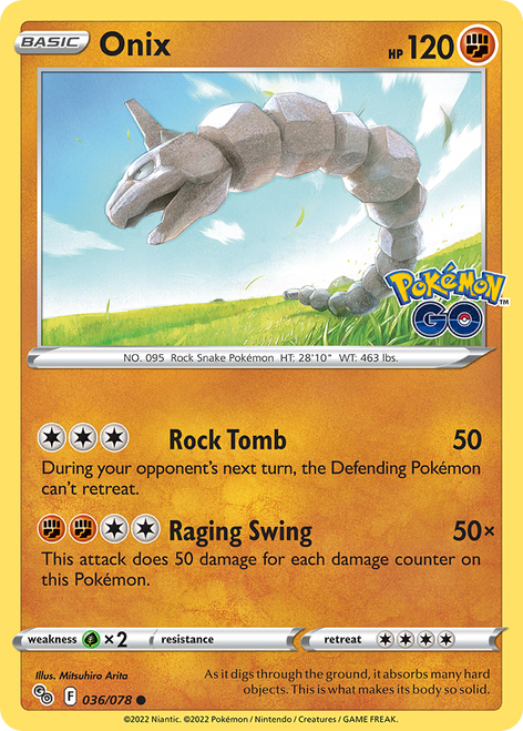 Onix 36/78 - Pokmon GO Reverse Holofoil