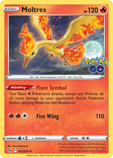 Moltres 12/78 - Pokmon GO Holofoil