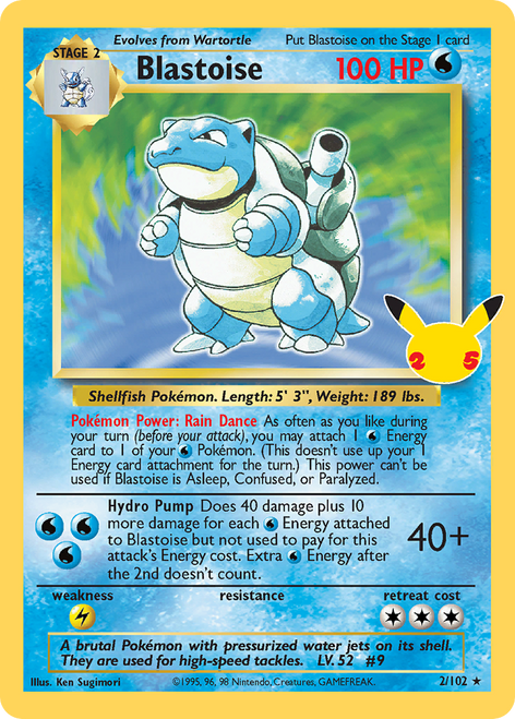 Blastoise 2/25 - Celebrations Classic Collection Holofoil