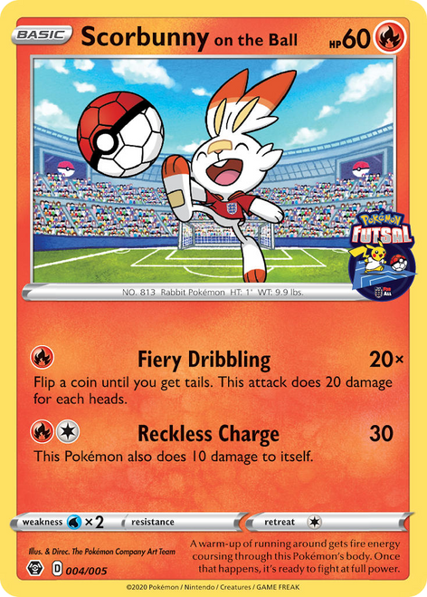Scorbunny on the Ball 4/5 - Pokmon Futsal Collection