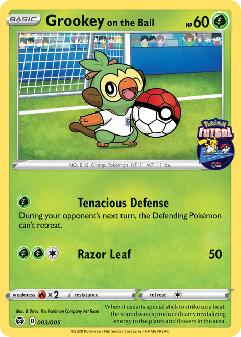 Grookey on the Ball 3/5 - Pokmon Futsal Collection