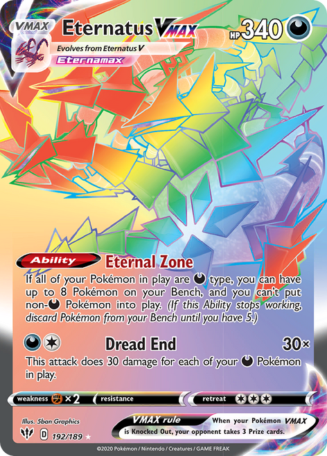 Eternatus VMAX 192/189 - Darkness Ablaze Holofoil