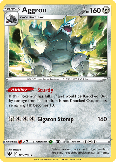 Aggron 123/189 - Darkness Ablaze Holofoil
