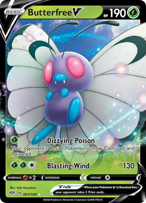 Butterfree V 1/189 - Darkness Ablaze Holofoil