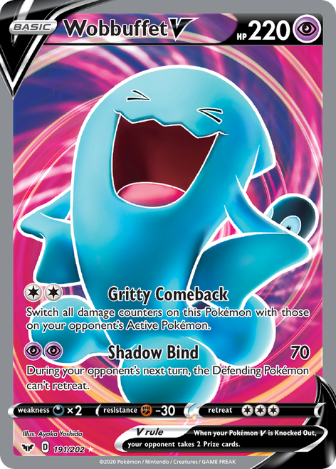 Wobbuffet V 191/202 - Sword  Shield Holofoil