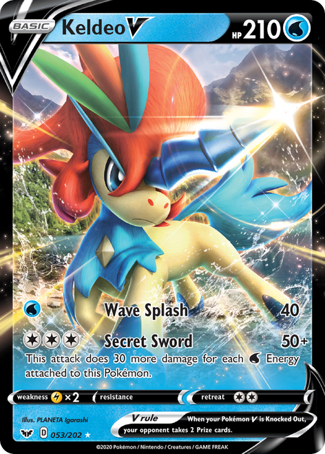 Keldeo V 53/202 - Sword  Shield Holofoil