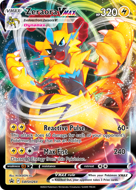 Zeraora VMAX SWSH264/298 - SWSH Black Star Promos Holofoil