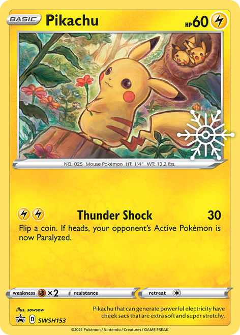 Pikachu SWSH153/298 - SWSH Black Star Promos Holofoil