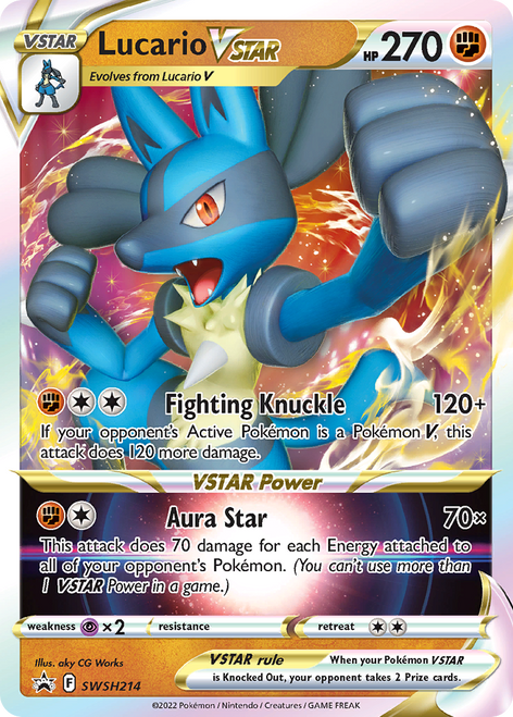 Lucario VSTAR SWSH214/298 - SWSH Black Star Promos Holofoil