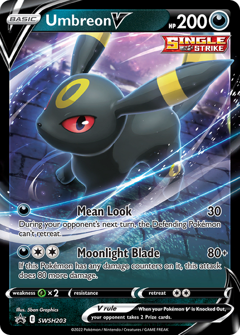 Umbreon V SWSH203/298 - SWSH Black Star Promos Holofoil
