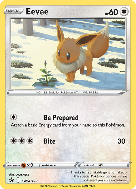 Eevee SWSH190/298 - SWSH Black Star Promos Holofoil