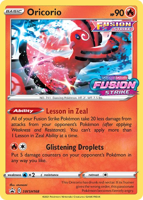 Oricorio SWSH168/298 - SWSH Black Star Promos Holofoil