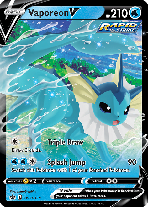 Vaporeon V SWSH150/298 - SWSH Black Star Promos Holofoil