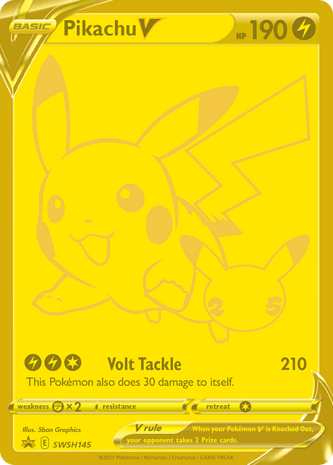 Pikachu V SWSH145/298 - SWSH Black Star Promos Holofoil