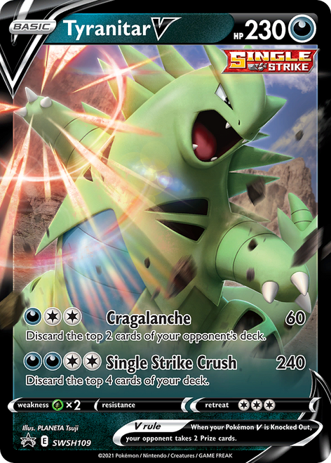 Tyranitar V SWSH109/298 - SWSH Black Star Promos Holofoil