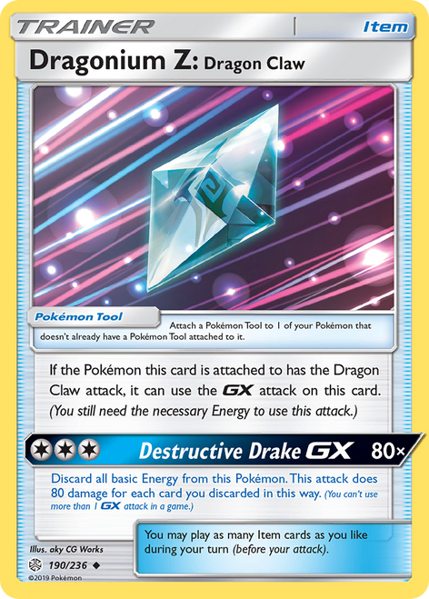Dragonium Z: Dragon Claw 190/236 - Cosmic Eclipse Reverse Holofoil