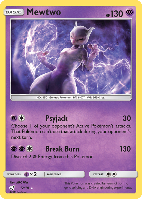 Mewtwo 12/18 - Detective Pikachu Holofoil