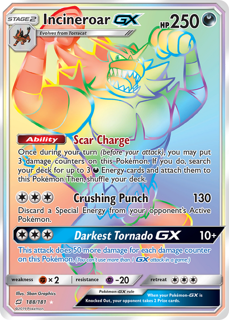 Incineroar-GX 188/181 - Team Up Holofoil