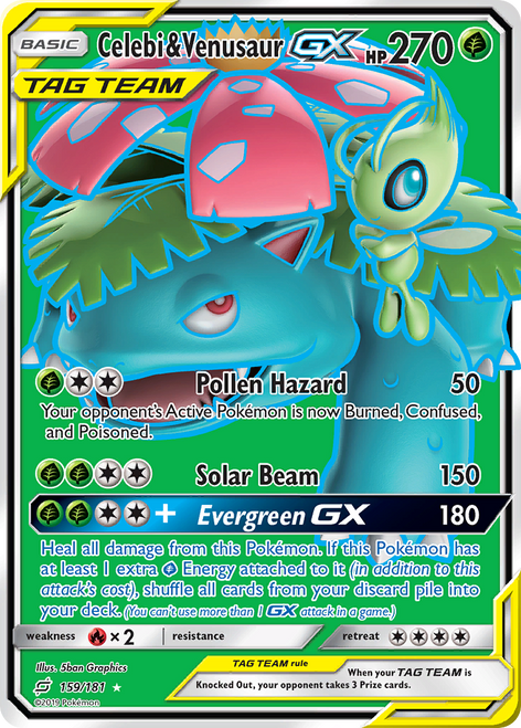 Celebi & Venusaur-GX 159/181 - Team Up Holofoil
