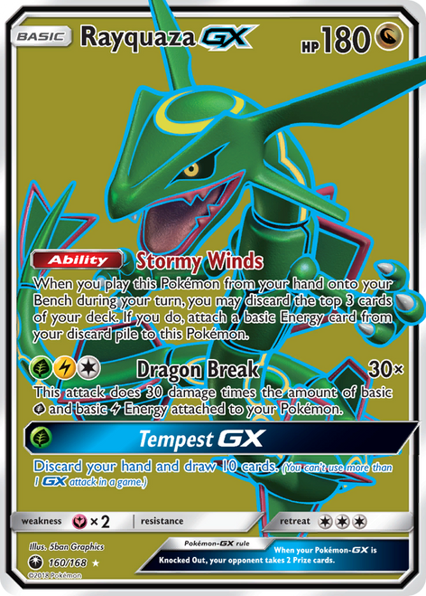 Rayquaza-GX 160/168 - Celestial Storm Holofoil