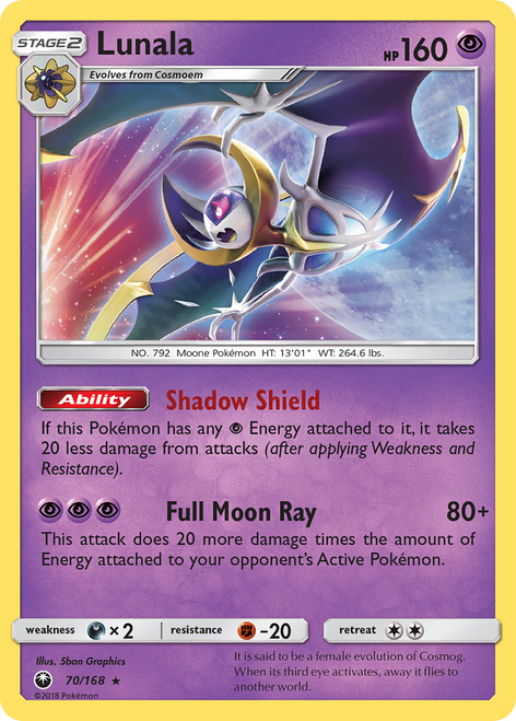 Lunala 70/168 - Celestial Storm Holofoil