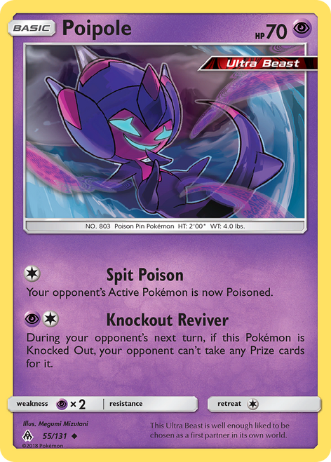 Poipole 55/131 - Forbidden Light Reverse Holofoil