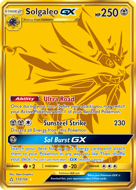 Solgaleo-GX 173/156 - Ultra Prism Holofoil
