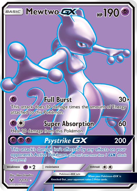 Mewtwo-GX 72/73 - Shining Legends Holofoil