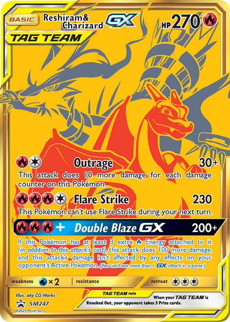 Reshiram & Charizard-GX SM247/248 - SM Black Star Promos Holofoil