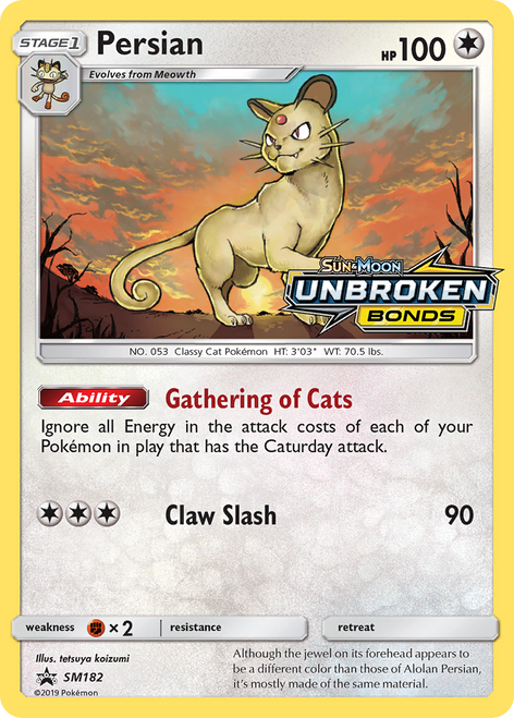 Persian SM182/248 - SM Black Star Promos Holofoil