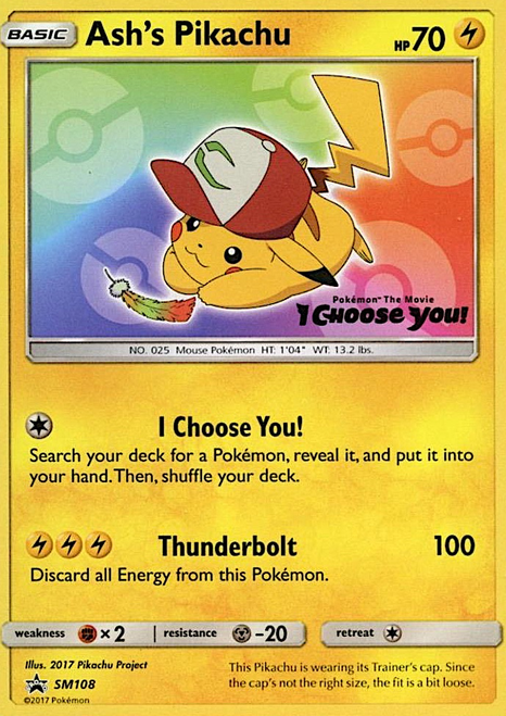 Ash's Pikachu SM108/248 - SM Black Star Promos