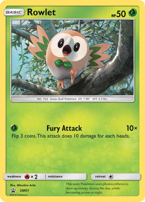 Rowlet SM01/248 - SM Black Star Promos Holofoil