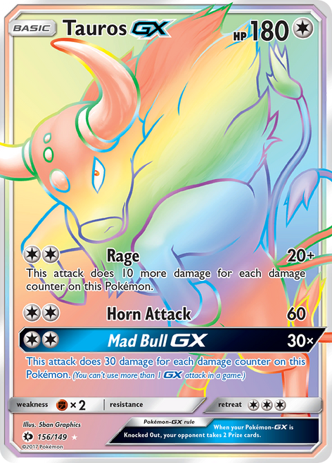 Tauros-GX 156/149 - Sun  Moon Holofoil
