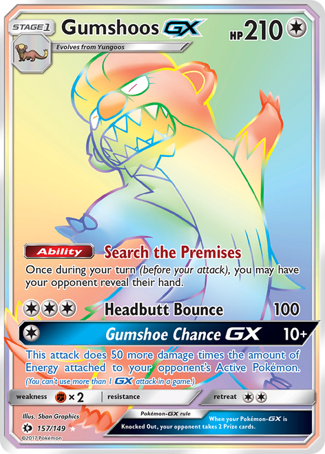 Gumshoos-GX 157/149 - Sun  Moon Holofoil
